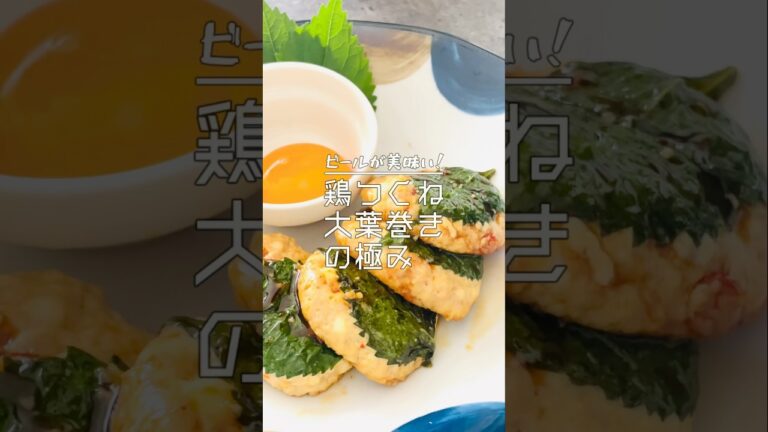 【極み】鶏つくね大葉巻きでビールが美味い！