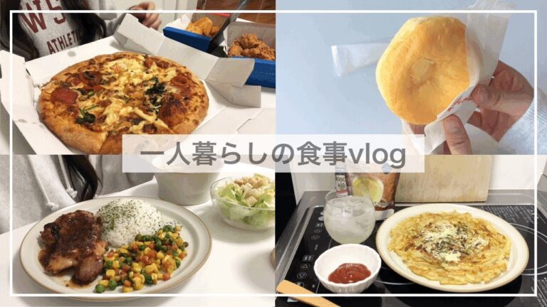 一人暮らしの食事vlog🍕/今年最後の動画/一人ピザパーティー/じゃがいものガレット、ハニーマスタードチキン、ドミノピザ
