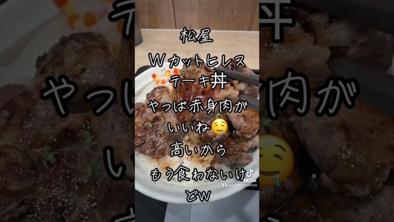 松屋のWカットヒレステーキ丼‼️( *՞ਊ՞*)ﾉ