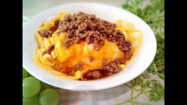 料理動画　５分でふわとろ卵のつゆだくそぼろ丼　Japanese cutback of working hours  Saving recipe　日本的饭菜