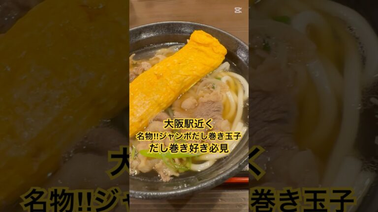 【だし巻き好き必見】大阪駅・グランフロント近くの出汁香る老舗うどん屋さん  #だし巻き #うどん #shorts
