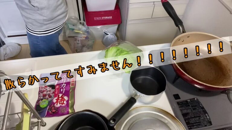【晩ご飯】カリカリ梅レタスチャーハン！！めっちゃ簡単