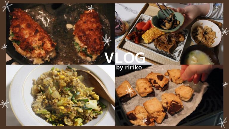 怪獣ごときにメンタル振り回されたくない🦖❤️‍🩹🩹|カニカマ入り卵焼きとタコ飯定食🐙｜チョコスコーン🍫｜豚ヘレ大葉梅カツ🐷｜#dailyvlog #vlog