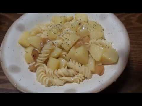 ジャガイモとショートパスタのペペロンチーノ　作り方