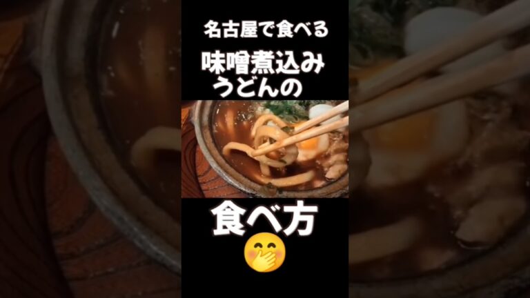 味噌煮込みうどん食べ方#味噌煮込みうどん#うどん#食レポ#ランチ#愛知県#愛知県グルメ#名古屋 #名古屋めし#名古屋市#美味い#グルメ#旨い#料理#外食#お出かけ#食べ物#初見#初見実況