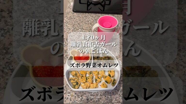 【1歳離乳食】離乳食拒否ガールが爆食する🍅ズボン野菜オムレツ🍳#離乳食 #離乳食レシピ #離乳食後期 #手づかみ食べ #もぐもぐ期 #1歳 #1歳児ママ