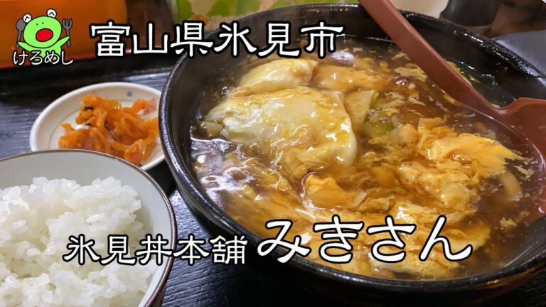 【氷見市】かきたまうどんを初めて食べた「氷見丼本舗 みきさん #2」 富山県氷見市でうどんを食う　Eat udon in Himi City, Toyama Prefecture