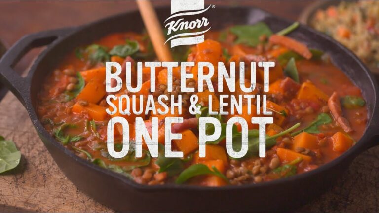Butternut Squash and Lentil One Pot with Bacon | Homemade in 20mins