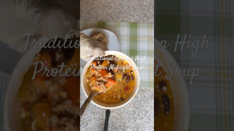 Traditional German High Protein Midnight Soup #souprecipe #highproteinrecipes #thesmalltowngirl8539