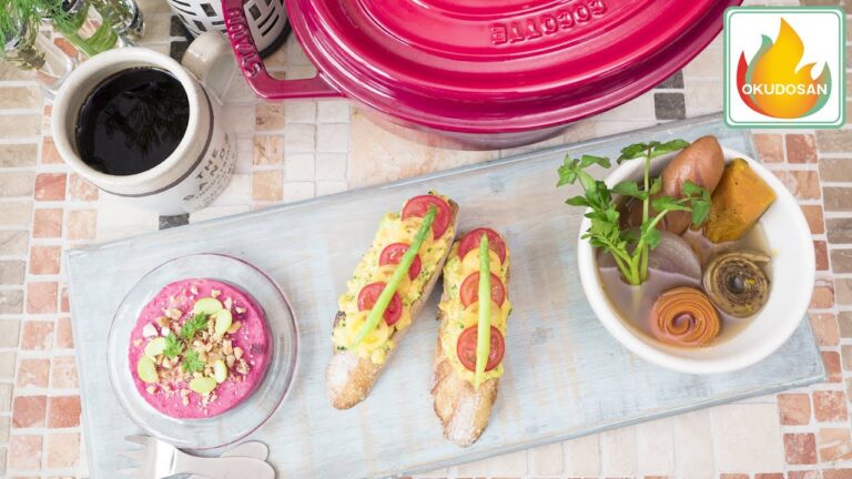 カフェ風ワンプレート/One dish♯2[ビーツとおイモのサラダ/タルティーヌ/ポトフ]