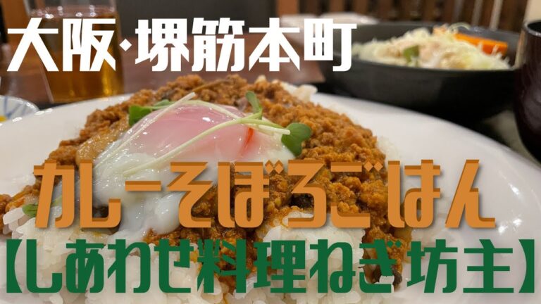 【大阪グルメ】大阪・堺筋本町【しあわせ料理ねぎ坊主】カレーそぼろごはん