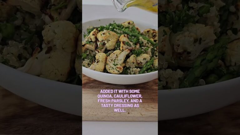 Roasted Cauliflower Asparagus Spring Salad #saladyummy #springsalad