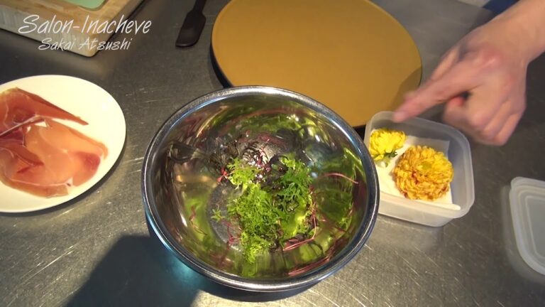 "プロのフランス料理" 秋野菜のサラダグルマン イチジクのドレッシング きれいな盛り付け