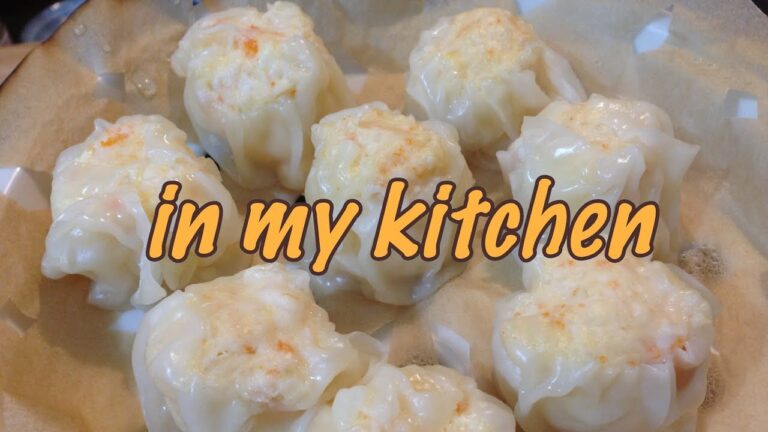 プリプリ海老しんじょう その１　海老シュウマイ in my kitchen