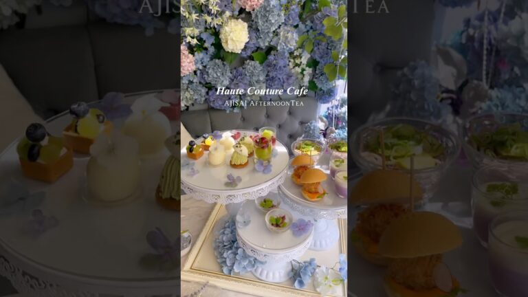 紫陽花のアフタヌーンティー #スイーツ #紫陽花#shorts