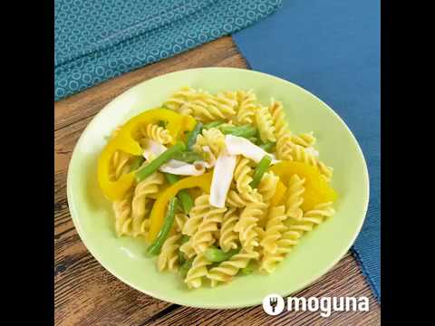 ぷりぷりいかの和風パスタ いかといんげんの梅わさびパスタ ｜ moguna[モグナ]