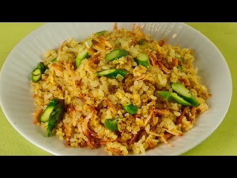 桜エビとアスパラのガーリックチチャーハン