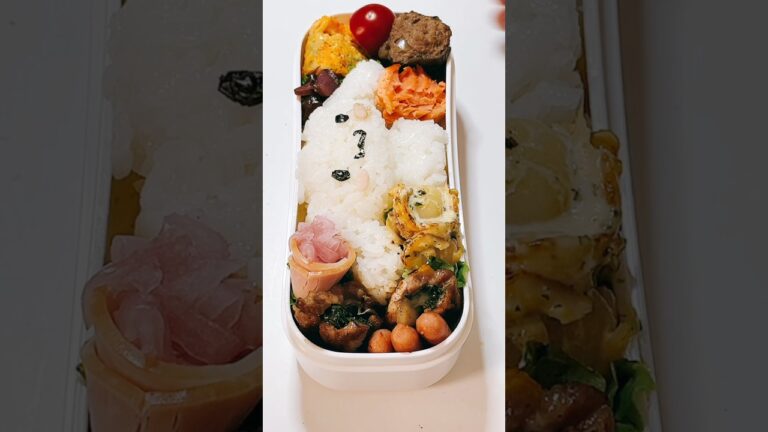 スリムランチボックスに詰めるだけ！  #かんたん弁当 #お弁当 #ランチ#シナモン#キャラ弁