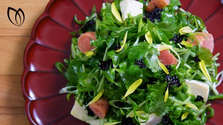 九条ネギ、三つ葉、炙り明太子サラダの作り方 / サラダレシピ専門ch