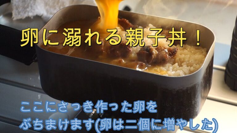 焼き鳥缶で超簡単に！焼き鳥缶親子丼！！【キャンプ飯】【車中飯】