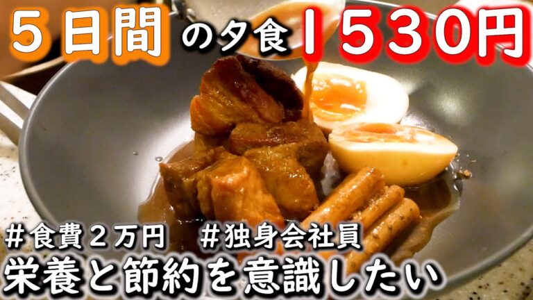 【５日間の夕食】１５００円くらいでいただく晩ごはん【食費2万円の生活】