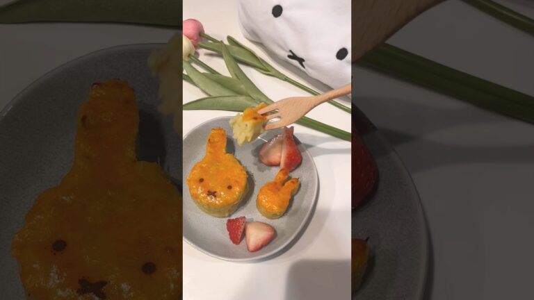 【おうちカフェ】ミッフィーのスイートポテト🍯🍓🤍