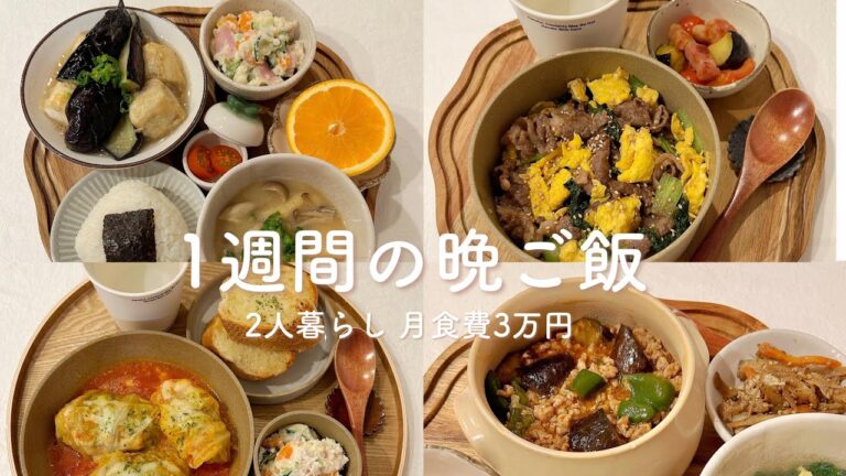 【1週間献立】大好きなメニューを詰め込んだ美味しくて褒められる晩ご飯献立 | 茄子と豆腐の揚げ浸し | ロールキャベツ | 野菜たっぷり麻婆 | 豚こまチーズ焼き | 牛肉と小松菜のふわ玉丼