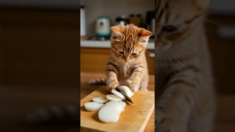 ココがぶり大根をつくるよ〜🐟️ 大根はお庭で採れたにゃ　#猫#ai猫#料理#cat#aicat #catlovers