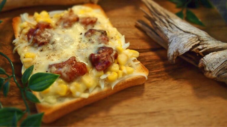 【簡単 朝食パン レシピ】照り焼きチキン&コーンマヨトーストの作り方【トーストアレンジ】