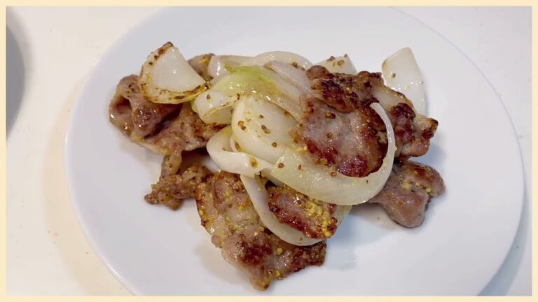相葉マナブで相葉くんが作っていた新玉ねぎと豚肉の粒マスタード炒めを作って食べる