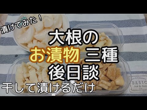 [料理][Part3]大根の漬物三種 作ってみました 後日談