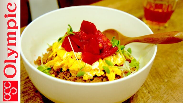 オリンピックの超簡単レシピ　さっぱりそぼろ丼の作り方