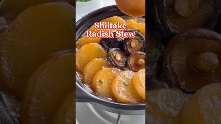 Braised Radish with Shiitake Mushrooms#easyrecipe #chinesecooking #cooking