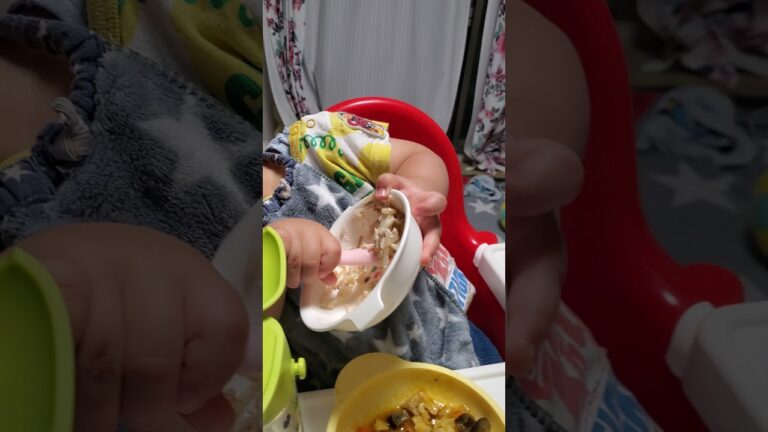 うちのあらくん　一歳児　離乳食　もやしとツナのサラダ　完食してびっくり