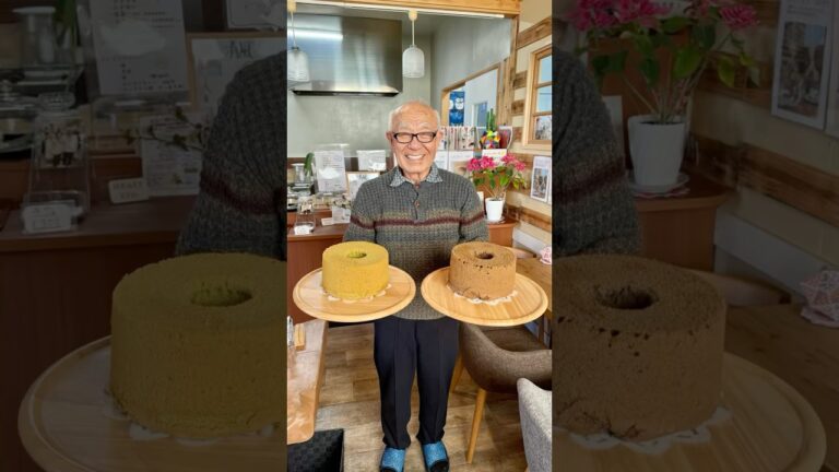 84歳のじいじが作る！ふわふわシフォンケーキ！