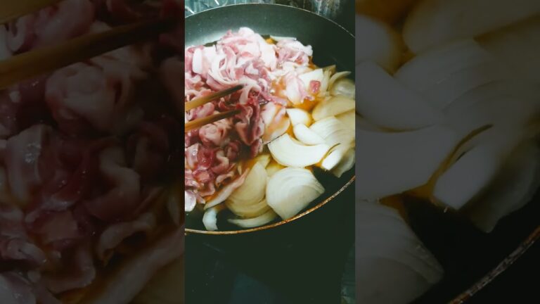 豚こまと、玉ねぎの甘辛煮