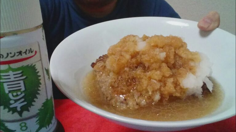 【めし日記】400ｇ❗おやじの手抜きだけど激ウマ❗和風おろしドレッシングハンバーグを作って喰う❗