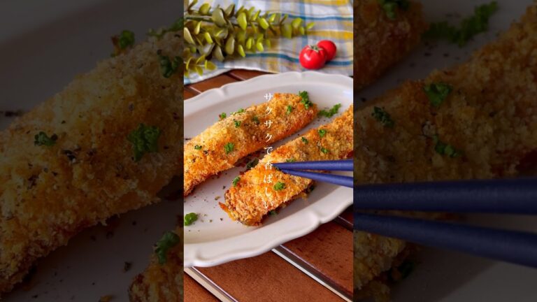 毎日でも食べたい！トースターで焼くだけ「鮭のサクサクパン粉焼き」簡単朝ご飯/おつまみレシピ　#朝ご飯 #鮭　#鮭のパン粉焼き　#サーモン