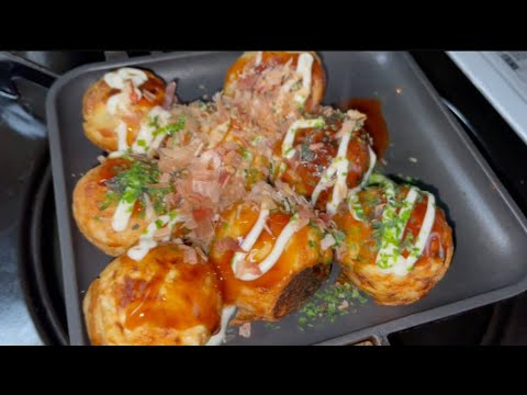 HSMでマキシマムたこ焼きを焼いて食べるだけの動画 ASMR 咀嚼音