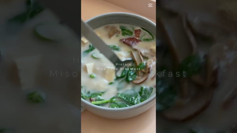 High protein miso soup breakfast #atomyrecipe #atomywellness #weightlossjourney