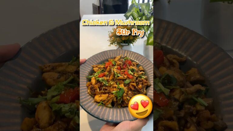 Chicken & Mushroom Stir Fry Recipe 👩‍🍳❤️ #cooking  #exploremore #fyp  #newrecipe #asianfood