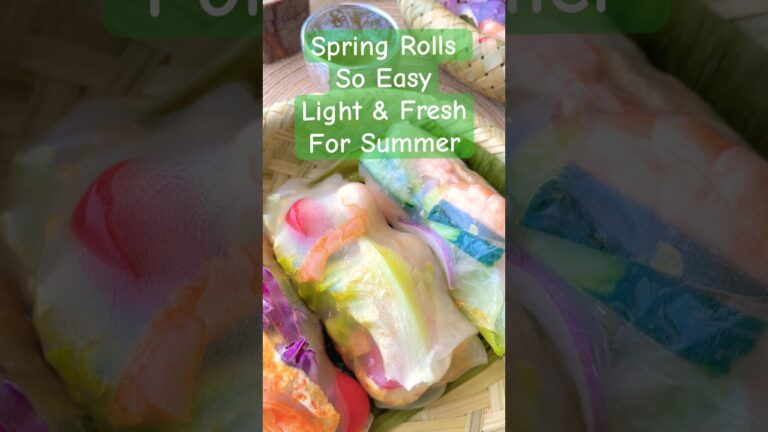 Summer Spring Rolls So Easy！Light & Fresh! Full of veggies! #recipe #healthyfood #ricepaper