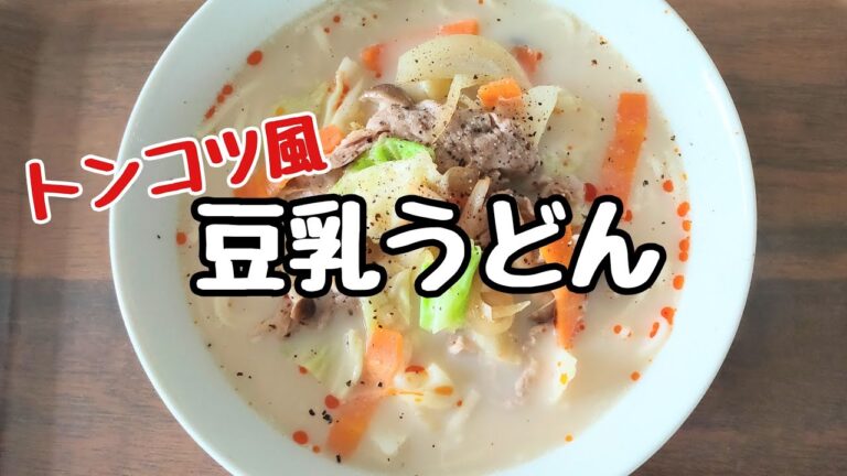 【トンコツ風】豆乳うどん