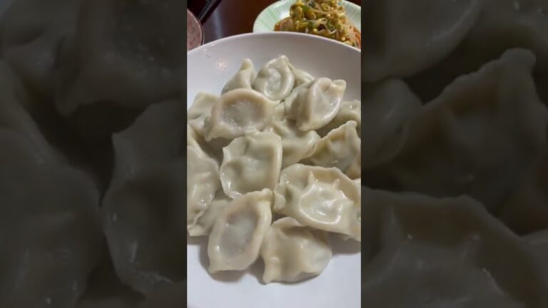 冷凍水餃子の夜ご飯