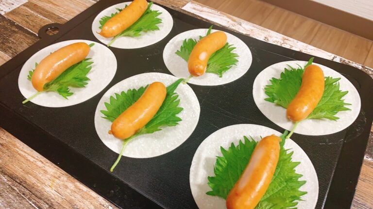 twitterで話題のバズリ飯アレンジ、餃子の皮にソーセージとしそを挟んで焼く#shorts