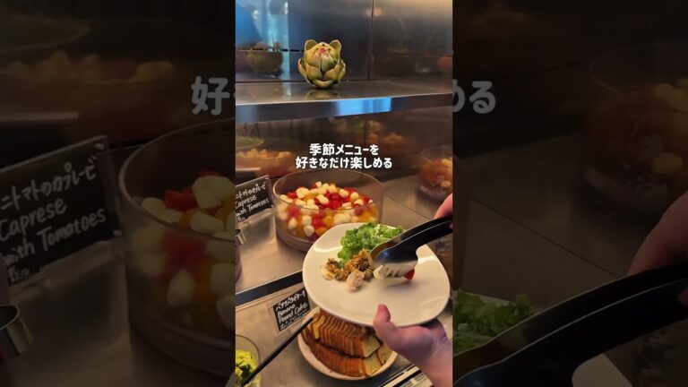 銀座ホテルのサラダ＆ポップオーバー食べ放題ブュッフェ🥗