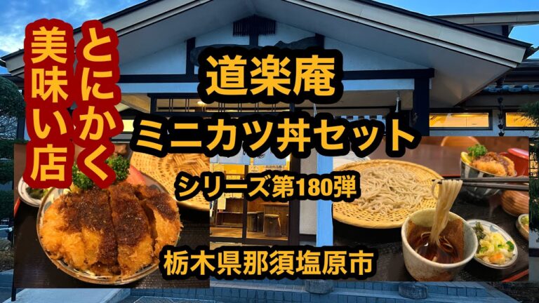 道楽庵【栃木県那須塩原市】メチャ大好きなお店でミニカツ丼セットを食べてみた！カツ丼シリーズ第180弾！