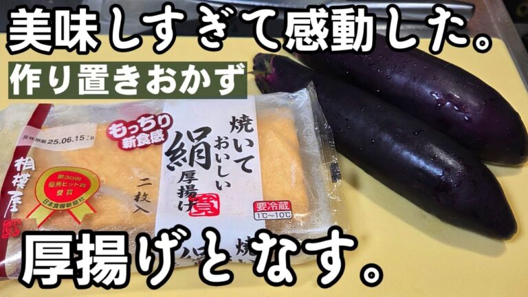 厚揚げとなす 感動する美味しさ！ 簡単レシピ  長茄子 ナス おつまみ おかず 副菜 お弁当 作り置き 常備菜  節約 健康レシピ