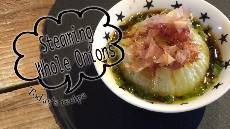 空飛ぶ新玉ねぎ｜レンチン｜丸ごと玉ねぎ蒸しの作り方｜How to make Steaming whole onions