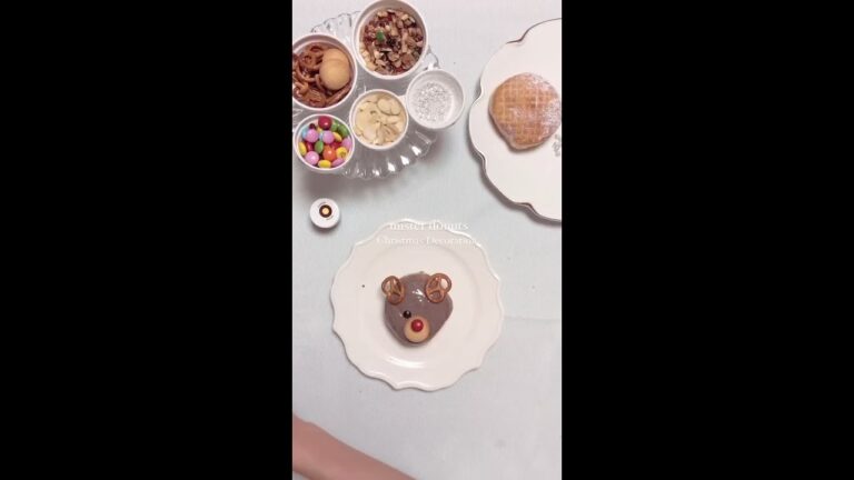 ミスドのドーナツをクリスマス風にデコレーション🎄🍩　#お菓子づくり#ミスド#ドーナツ#クリスマス